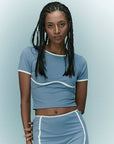 YPL Breast Retro Short Sleeve T-Shirt