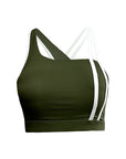 YPL splicing chest pad back sports bra