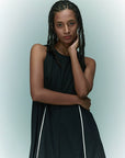 YPL splicing vest dress