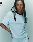 YPL backless cut sexy short-sleeved T-shirt