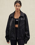 YPL Black PU Leather Jacket