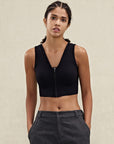 YPL Zipper Yoga Tank Top