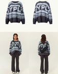 YPL2024 new autumn and winter knitted sweater women's lazy style