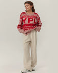 YPL2024 new autumn and winter knitted sweater women's lazy style