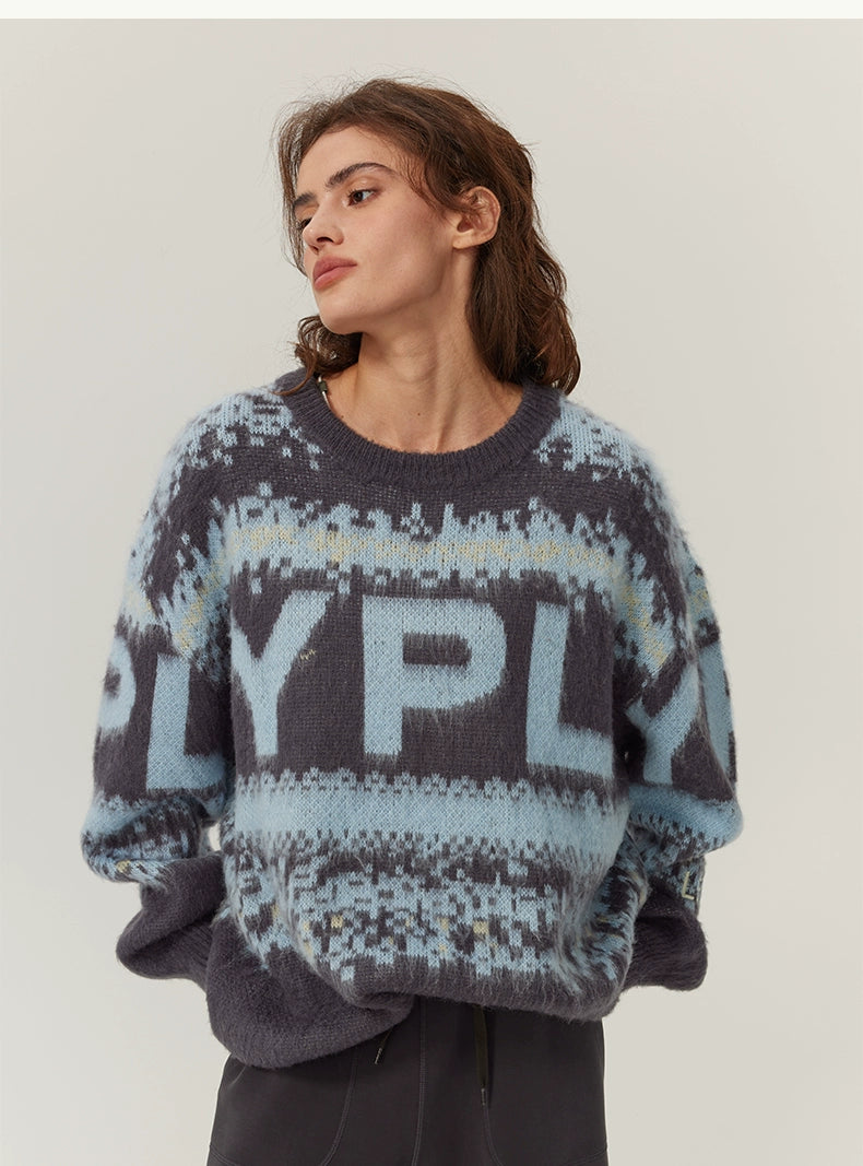 YPL2024 new autumn and winter knitted sweater women&#39;s lazy style