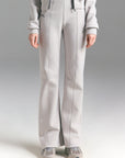 YPL Beauty Waist Knitted Pants Light Gray